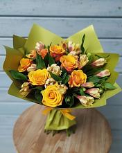 Букет цветов из:  Альстромерии и Розы в Пришибе