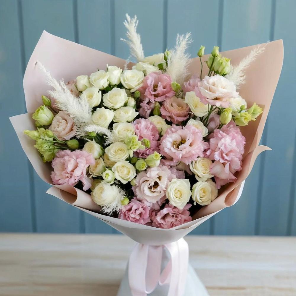 Букет цветов из: Альстромерии и Розы в Пришибе