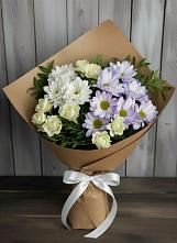 Букет цветов из:  Хризантемы и Розы #REPLACE_PRED# Пришибе