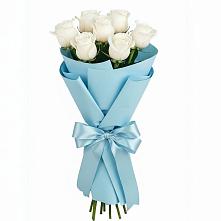 Букет 7 белых роз Проуд в Пришибе