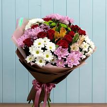 Букет цветов из:  Розы, Хризантемы и Альстромерии в Пришибе