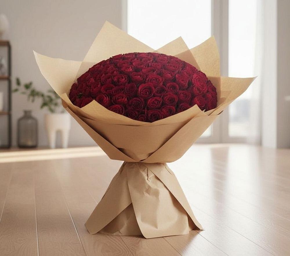 Букет 101 Красная роза в Пришибе