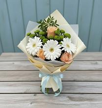 Букет цветов из:  Герберы, Розы и Хризантемы #REPLACE_PRED# Пришибе