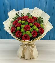 Букет цветов из:  Розы и Хризантемы #REPLACE_PRED# Пришибе