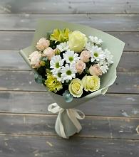 Букет цветов из:  Альстромерии, Розы и Хризантемы в Пришибе