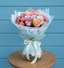 Букет цветов из:  Хризантемы и Розы в Пришибе