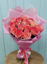 Букет 15 Розовых роз Равель в Пришибе