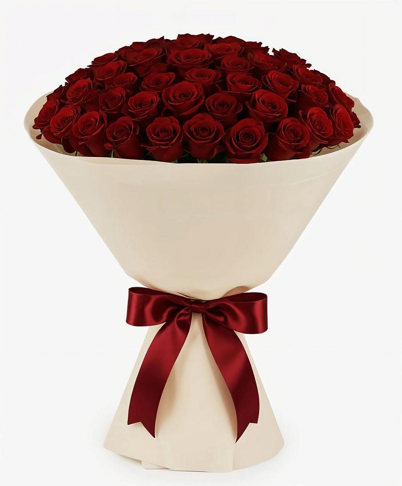 Букет 101 Бордовая роза Блэк Бакарра в Пришибе