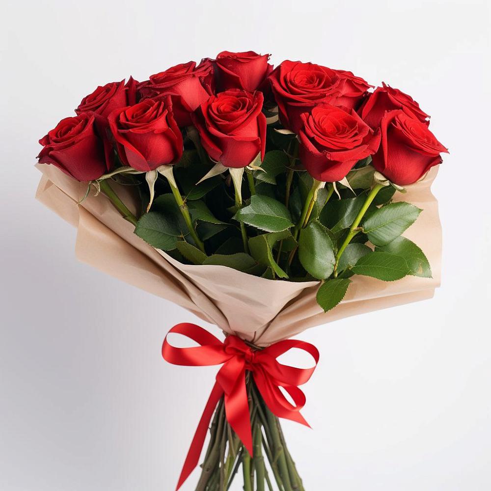 Букет 11 Красных роз Эдлесс Лав в Пришибе